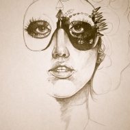 Lady Gaga. Pencil on Paper. 2010. 12x17 inches.